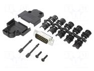 Connector: D-Sub; PIN: 15; male; angled 45°; screw terminal AMPHENOL COMMUNICATIONS SOLUTIONS