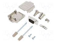 Connector: D-Sub; PIN: 9; male; straight; soldering; for cable AMPHENOL COMMUNICATIONS SOLUTIONS