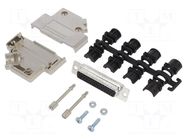 Connector: D-Sub HD; PIN: 44; female; angled 45°; soldering AMPHENOL COMMUNICATIONS SOLUTIONS