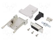 D-Sub; PIN: 15; female; straight; screw terminal; for cable; 11.5mm AMPHENOL COMMUNICATIONS SOLUTIONS