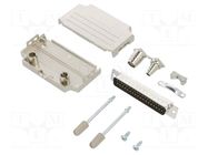 Connector: D-Sub; PIN: 37; male; straight; soldering; for cable AMPHENOL COMMUNICATIONS SOLUTIONS