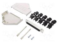 Connector: D-Sub; PIN: 37; female; straight; soldering; for cable AMPHENOL COMMUNICATIONS SOLUTIONS