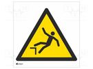 Safety sign; warning; self-adhesive folie; W: 200mm; H: 200mm ANRO