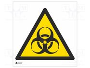 Safety sign; warning; self-adhesive folie; W: 200mm; H: 200mm ANRO