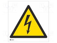 Safety sign; warning; PVC; W: 200mm; H: 200mm ANRO