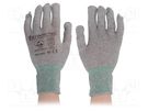 Protective gloves; ESD; XL; 10set; grey STATICTEC