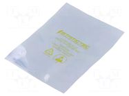 Protection bag; ESD; L: 127mm; W: 76mm; Thk: 76um; 100pcs; <100GΩ STATICTEC