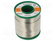 Soldering wire; tin; Sn96,3Ag3,7; 3mm; 1kg; lead free; reel; 3% CYNEL