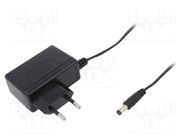 Power supply: switching; mains,plug; 5VDC; 2.4A; 12W; Plug: EU; 80% MEAN WELL