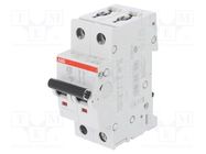 Circuit breaker; 230/400VAC; Inom: 32A; Poles: 2; Charact: B; 6kA ABB