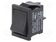 ROCKER; SPST; Pos: 2; ON-OFF; 10A/250VAC; black; IP40; none; A8L OMRON Electronic Components