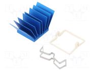 Heatsink: extruded; grilled; BGA; blue; L: 21mm; W: 21mm; H: 17.5mm Advanced Thermal Solutions