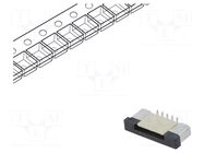 Connector: FFC/FPC; tinned; SMT; 500mA; 50V; PIN: 10; 500um; vertical CONNFLY