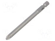 Screwdriver bit; Pozidriv®; PZ2; Overall len: 90mm; PROFESSIONAL WIHA