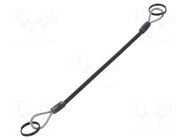 Retaining cable; with 2 key rings; Plating: PVC; stainless steel ELESA+GANTER