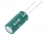 Supercapacitor; THT; 15F; 2.7VDC; -10÷30%; Ø13x28.4mm; 30mΩ; 23uA EATON ELECTRONICS