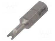 Screwdriver bit; spanner; SP4; 1/4"; Overall len: 25mm; STANDARD WIHA