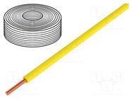 Wire; stranded; Cu; 0.5mm2; PVC; yellow; 60V; 10m; Class: 5; 1x0.5mm2 DONAU ELEKTRONIK