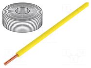 Wire; 0.2mm2; wire; Cu; PVC; yellow; 60V; 10m; 1x0.2mm2 DONAU ELEKTRONIK