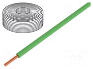 Wire; H05V-K,LiY; stranded; Cu; 0.5mm2; Insulation: PVC; green; 60V DONAU ELEKTRONIK