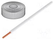 Wire; 0.2mm2; wire; Cu; PVC; white; 60V; 10m; 1x0.2mm2 DONAU ELEKTRONIK