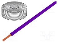 Wire; stranded; Cu; 0.25mm2; PVC; violet; 100V; 50m; Class: 5 DONAU ELEKTRONIK