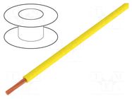 Wire; H05V2-K; stranded; Cu; 1mm2; 18AWG; PVC; yellow; 300V,500V HELUKABEL