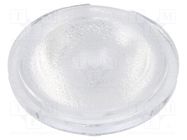 LED lens; round; plexiglass PMMA; transparent; 45÷58°; H: 16.4mm LEDIL