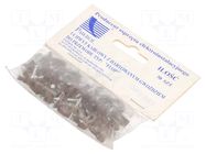 Holder; brown; for flat cable,OMYp 2x0,5; 50pcs; with a nail PAWBOL