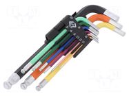 Wrench-set; hex key,spherical; 9pcs. C.K