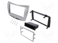 Radio frame; Lancia; 1 DIN,2 DIN; silver 4CARMEDIA