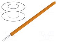 Wire; HookUp Wire; 24AWG; wire; Cu; PVC; orange; 300V; 30.5m; 100ft ALPHA WIRE