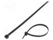 Cable tie; L: 250mm; W: 7.6mm; polyamide; 533N; black; Ømax: 66mm FIX&FASTEN