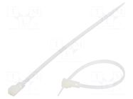 Cable tie; multi use; L: 150mm; W: 3.6mm; natural; polyamide; 177N FIX&FASTEN