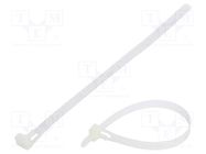 Cable tie; multi use; L: 200mm; W: 7.6mm; polyamide; 222N; natural FIX&FASTEN