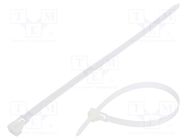 Cable tie; multi use; L: 250mm; W: 7.6mm; polyamide; 222N; natural FIX&FASTEN