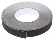 Tape: marking; black; L: 18m; W: 18mm; antislip,self-adhesive MEDID