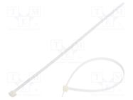 Cable tie; L: 400mm; W: 7.6mm; polyamide; 533N; natural; Ømax: 105mm FIX&FASTEN