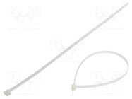 Cable tie; L: 450mm; W: 7.6mm; polyamide; 667N; natural; Ømax: 130mm FIX&FASTEN