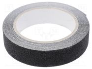 Tape: marking; black; L: 5m; W: 25mm; antislip,self-adhesive 