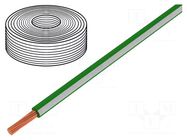 Wire; LiY; stranded; Cu; 0.25mm2; PVC; green-white; 900V; 250m LAPP