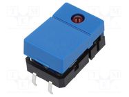 Switch: keypad; Pos: 2; SPST-NO; 0.05A/24VDC; blue; LED; red; THT OMRON Electronic Components