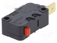 Microswitch SNAP ACTION; 16A/250VAC; without lever; SPST-NC OMRON Electronic Components