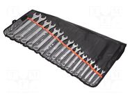 Wrench-set; bent,combination spanner; 17pcs. BAHCO