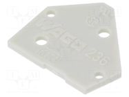 End piece; light grey; 236 WAGO