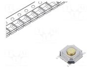 Microswitch TACT; SPST; Pos: 2; 0.05A/12VDC; SMT; 1N; 5.2x5.2x1.5mm ALPS