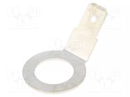 Terminal: ring; 6.3mm; 0.8mm; male; M10; screw; brass; tinned VOGT