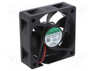 Fan: DC; axial; 12VDC; 60x60x20mm; 31.43m3/h; 26.3dBA; slide SUNON