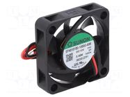 Fan: DC; axial; 12VDC; 40x40x10mm; 9.35m3/h; 17.7dBA; ball; 5000rpm SUNON