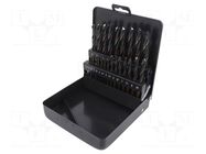 Drill set; for metal; high speed steel; plastic cassette; 25pcs. ALPEN-MAYKESTAG